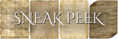 Sneak Peek: various parchment-effect letters with life-like handwriting and notes on them.