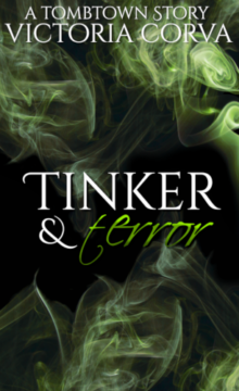 Cover for Tinker & Terror featuring lots of wisps of green amgic